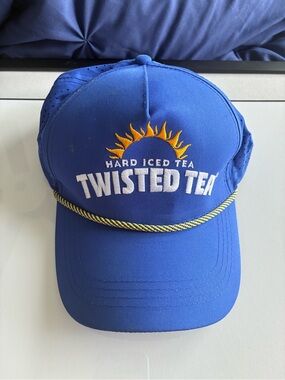 Twisted Tea Hard Iced Tea Indigo Mesh SnapBack with Rope Trim, “Keep it Twisted”